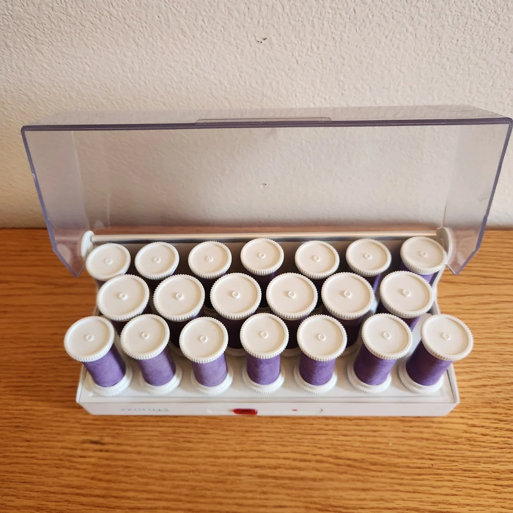 Belson Pofiles Spa Purple Velvet Flocked Hot Rollers Set - Picture 4 of 8